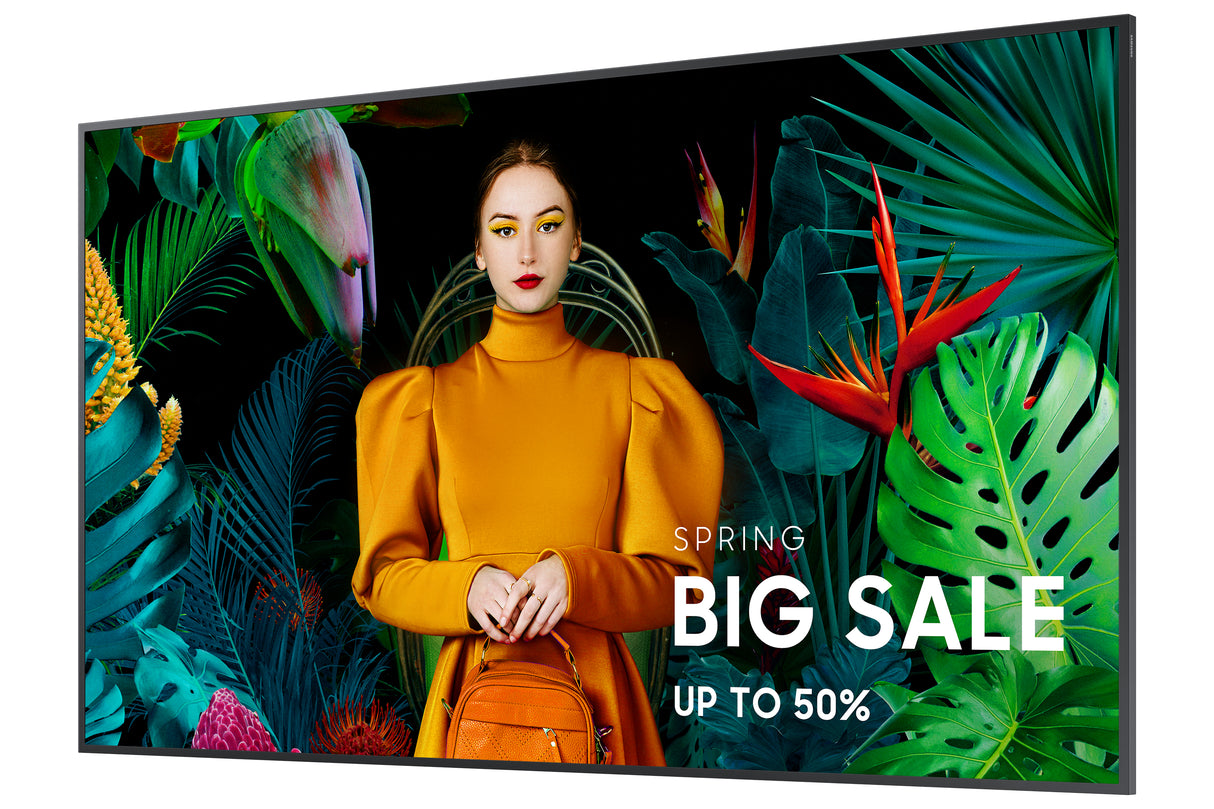 Samsung QB43C Digital signage flat panel 109.2 cm (43") LCD Wi-Fi 350 cd/m² 4K Ultra HD Black Built-in processor Tizen 7.0 16/7 - QB43C