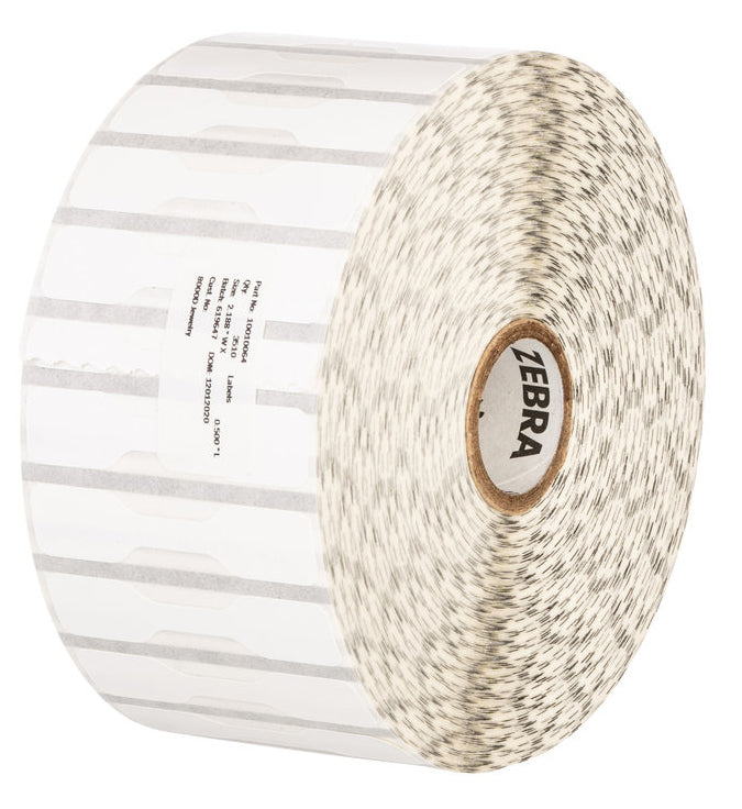 Zebra DT Butterfly Label No Flaps, Polypro (2.2" x 0.5") (1" Core) - 10010064