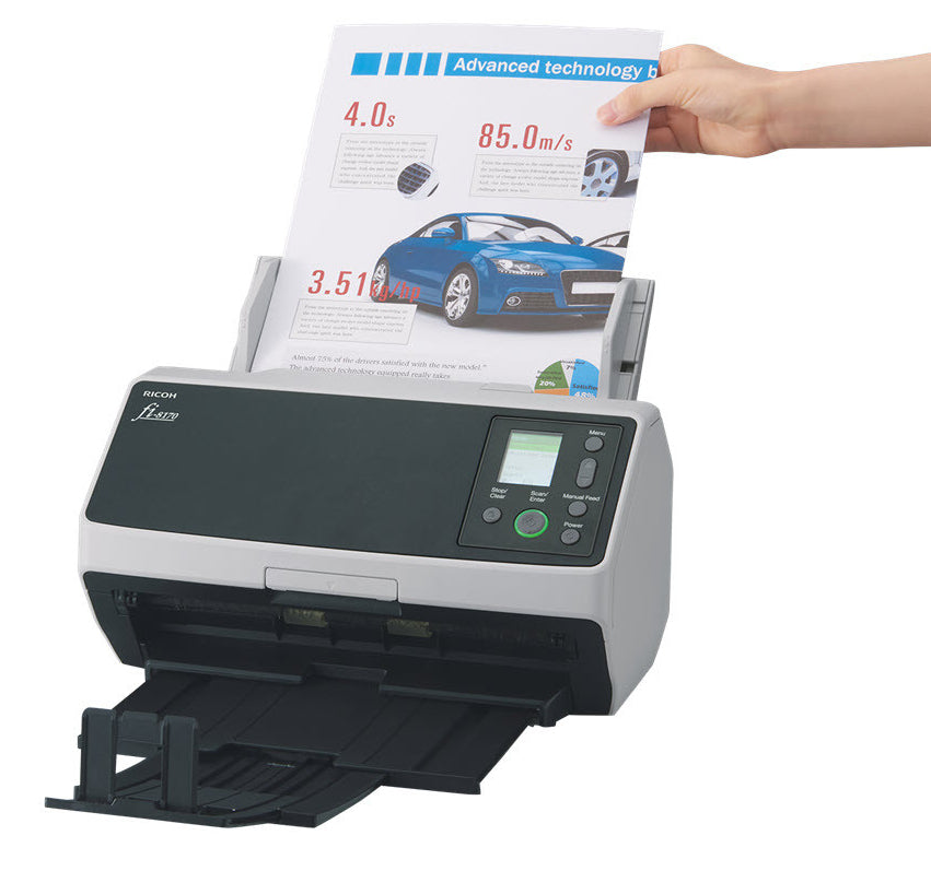 Ricoh FI-8170 ADF + Manual feed scanner 600 x 600 DPI A4 Black, Grey - CG01000-303101