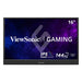 Viewsonic VX1654 portable TV/monitor Portable monitor Black 39.6 cm (15.6") LED 1920 x 1080 pixels - VX1654
