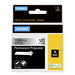 DYMO Rhino Industrial Permanent Polyester Labels | 12mm x 5.5m | Black Print on Metallic | for Rhino & LabelManager Label Makers - 18486