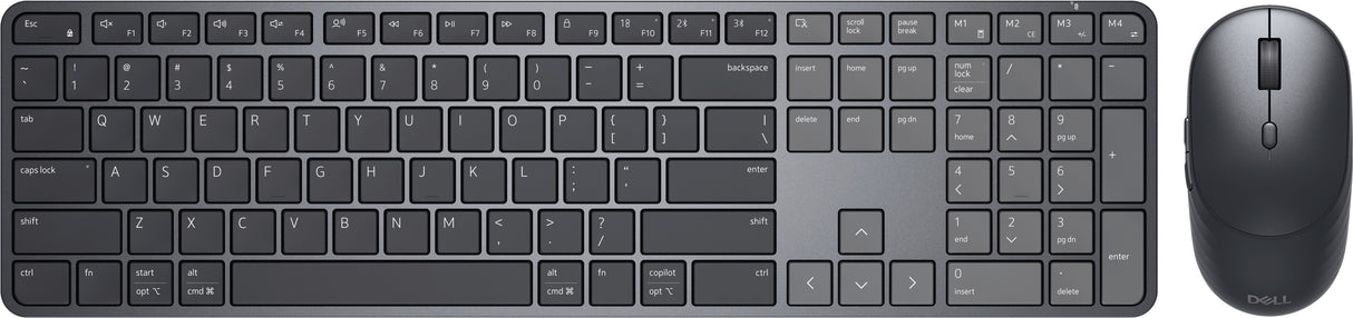 DELL Pro 7 Slim KM726 keyboard Mouse included Home/Office RF Wireless + Bluetooth US English Black - KM726-US-DAO