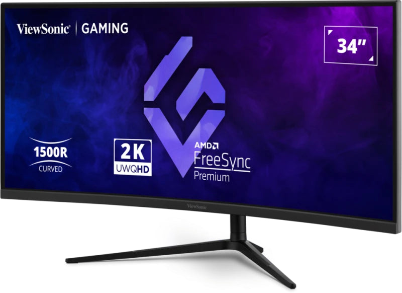 Viewsonic VX3418C-2K computer monitor 86.4 cm (34") 3440 x 1440 pixels UltraWide Quad HD Black - VX3418C-2K