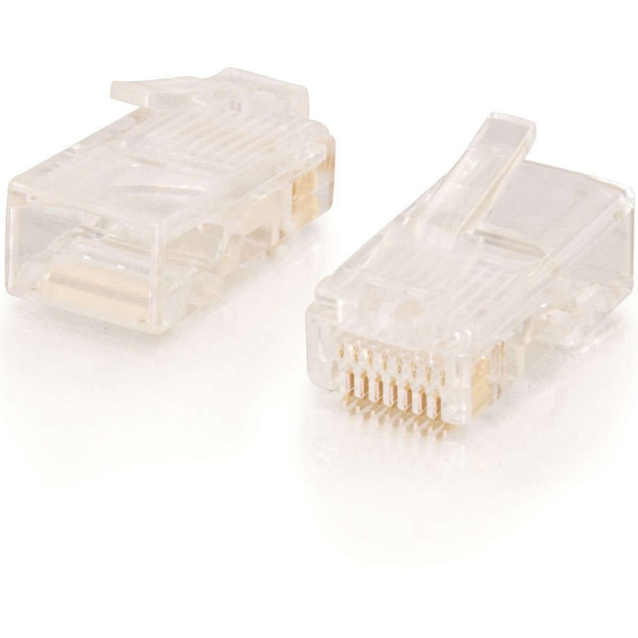 C2G RJ45 Cat5E Modular Plug - 1 Pack - RJ-45 Network Male - Transparent - 11380