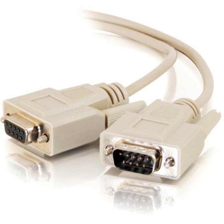 C2G 10ft DB9 M/F Extension Cable - Beige - DB-9 Male - DB-9 Female - 10ft - 02712
