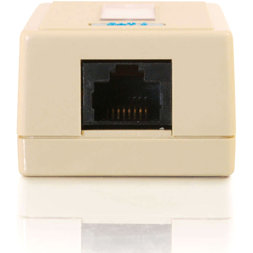 C2G 1-Port Cat5E Surface Mount Box - White - White - 03835