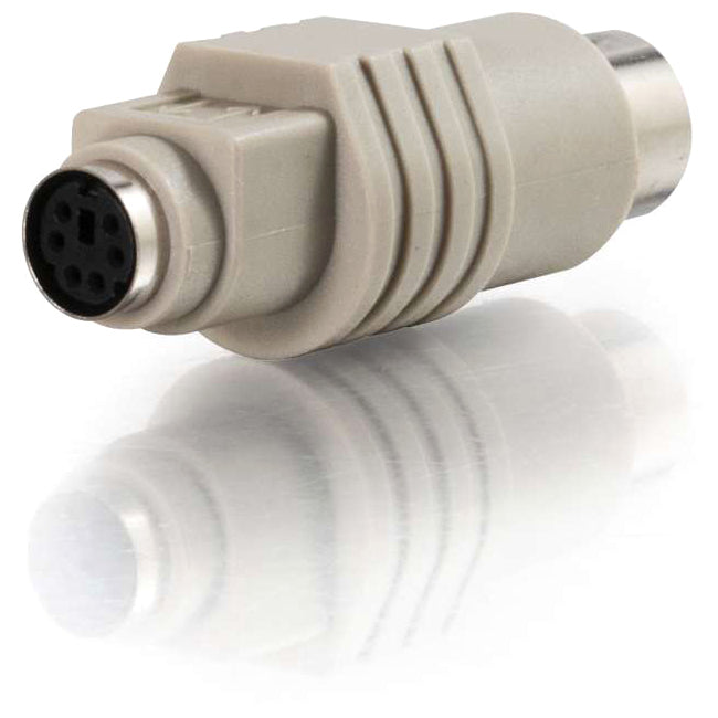 C2G PS/2 Female to AT Male Keyboard Adapter - 1 Pack - 1 x 6-pin Mini-DIN (PS/2) Female - 1 x 5-pin DIN Male - Beige - 02475