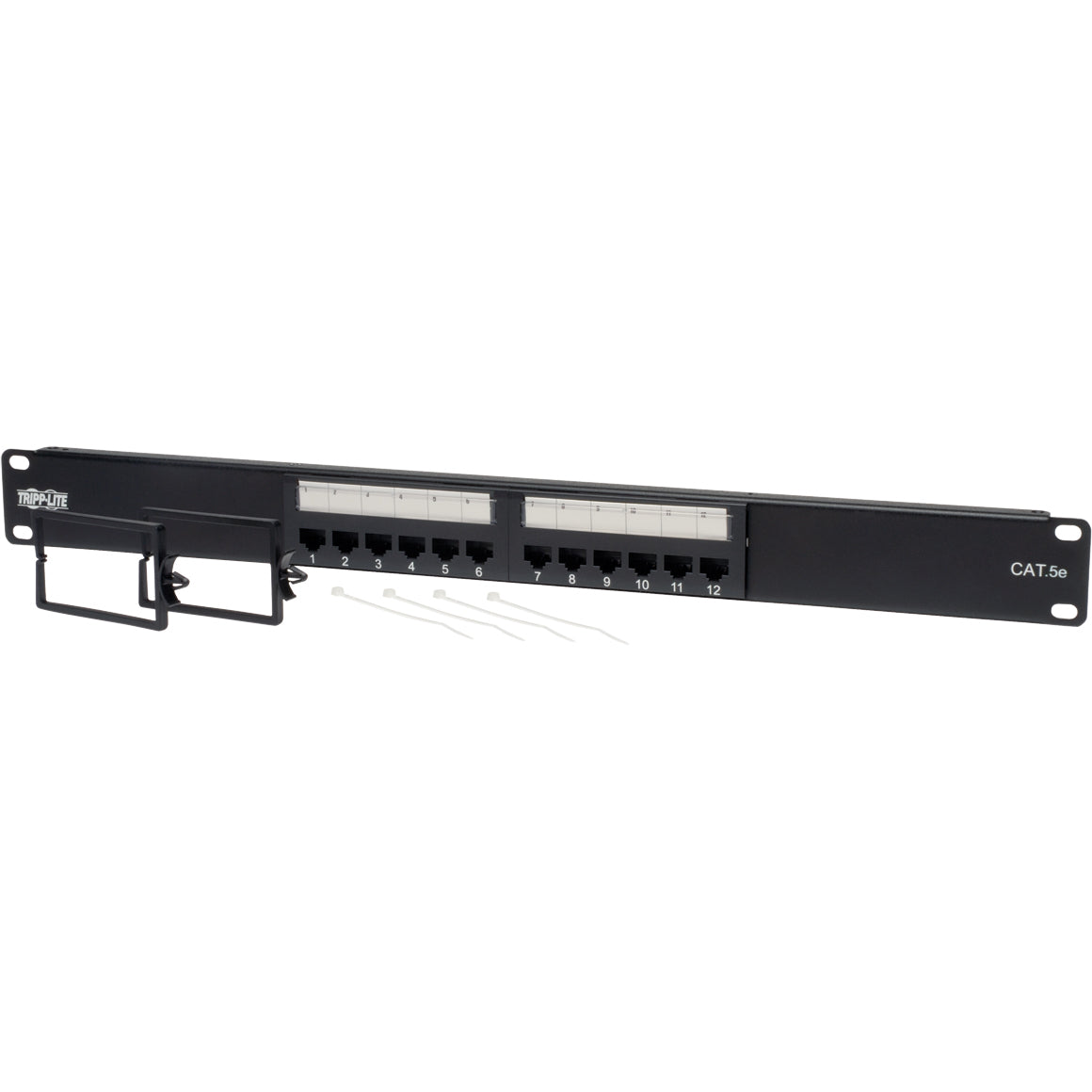 Tripp Lite 12-Port Cat5e Cat5 Rackmount Patch Panel 568B 110 Punch 1URM TAA - 568B, RJ45 Ethernet" - N052-012