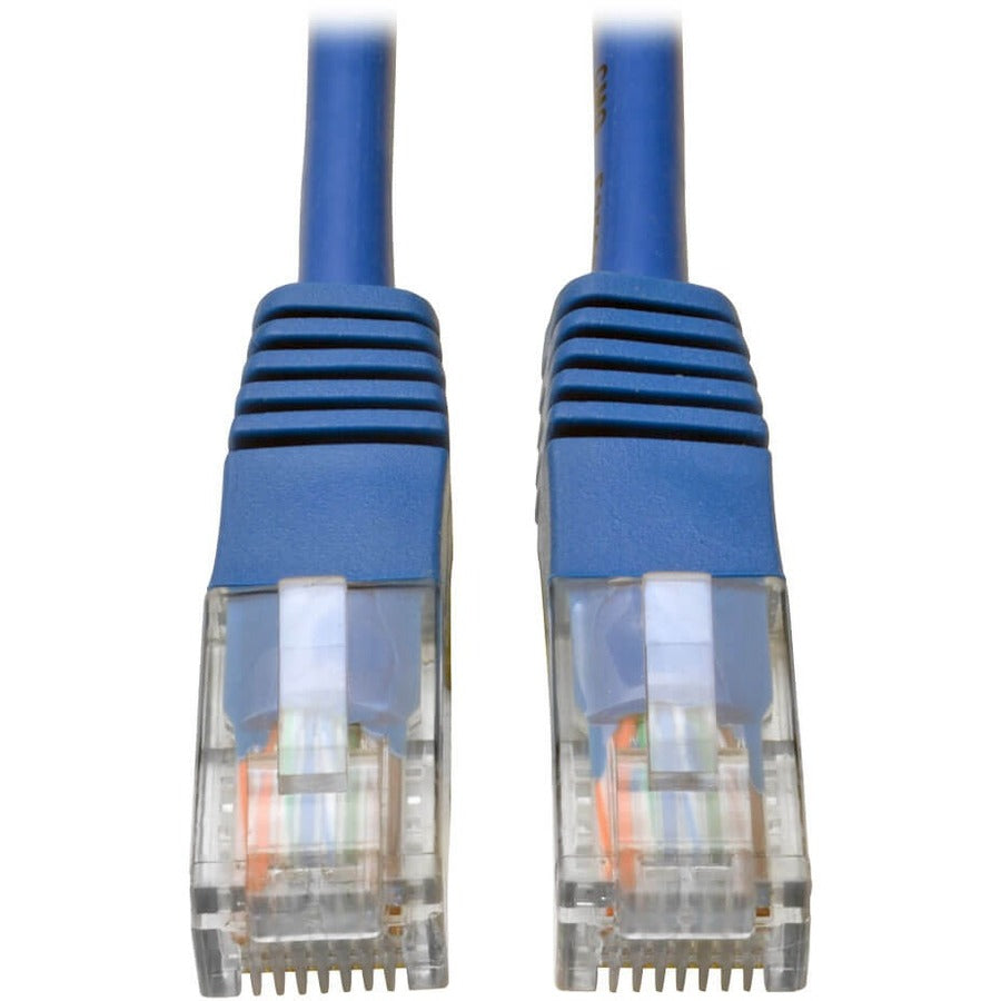 Tripp Lite 3ft Cat5e / Cat5 350MHz Molded Patch Cable RJ45 M/M Blue 3' - 3ft - 1 x RJ-45 Male - 1 x RJ-45 Male - Blue - N002-003-BL