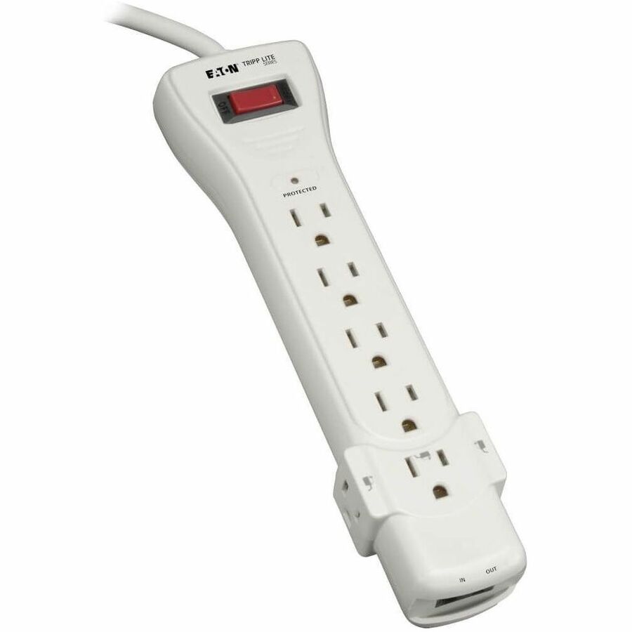 Tripp Lite Surge Protector Power Strip 120V 7 Outlet RJ11 12' Cord 1080 Joules - Receptacles: 7 x NEMA 5-15R - 1080J