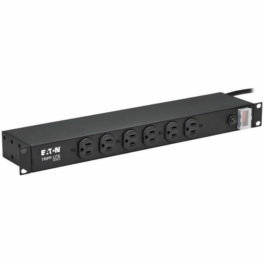 Tripp Lite Power Strip 12-Outlet Rackmount Metal 120V 5-15R 15ft Cord 1URM - NEMA 5-15P - 12 NEMA 5-15R - 15ft - RS-1215