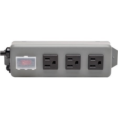 Tripp Lite Waber Power Strip Metal 5-15R 3 Outlet 5-15P 6' Cord - NEMA 5-15P - 3 NEMA 5-15R - 6ft - 3SP