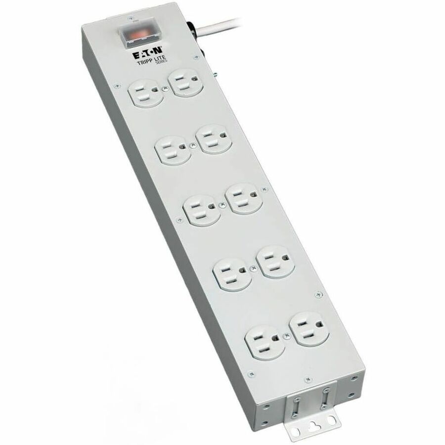 Tripp Lite Power Strip 120V 5-15R 10 Outlet Metal 15' Cord 5-15P - NEMA 5-15P - 10 NEMA 5-15R - 15ft - TLM1015NC