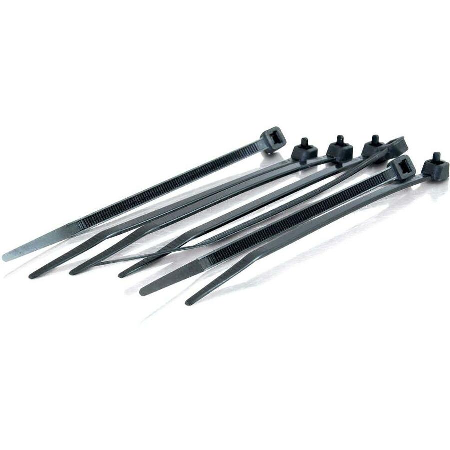 C2G 6in Cable Ties - Black - 100pk - Black - 100 Pack - 43037