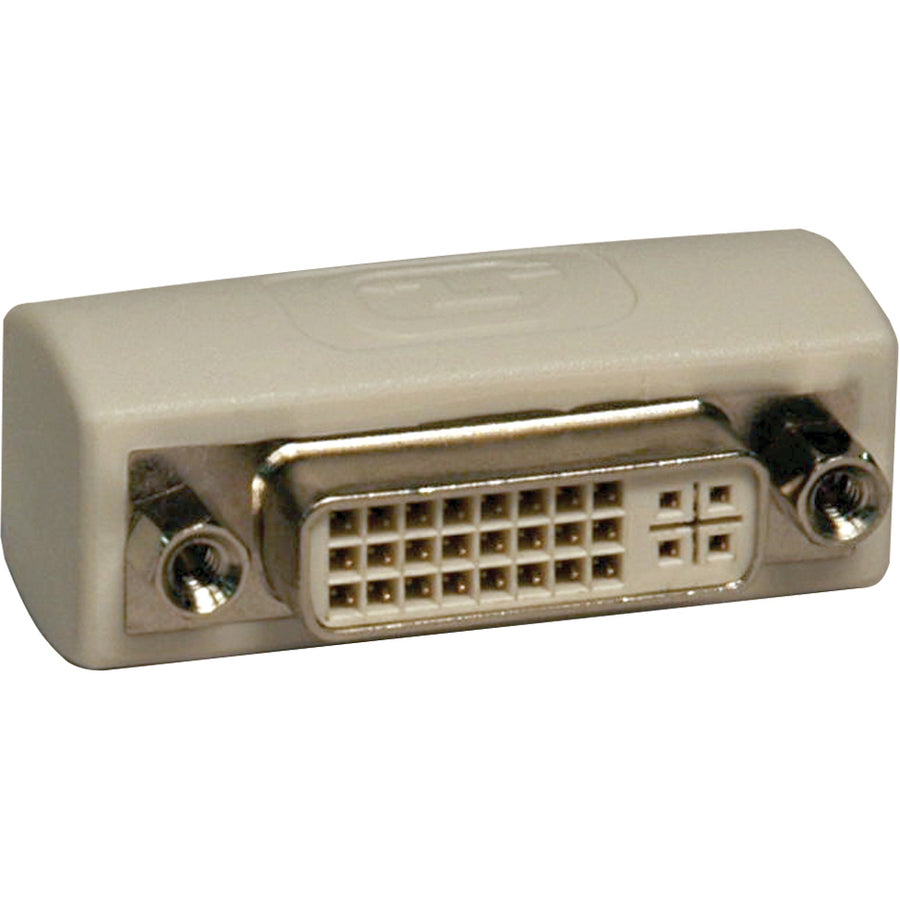 Tripp Lite DVI Coupler Gender Changer Adapter Connector Extender DVI-I F/F - 1 x DVI-I Female Video - 1 x DVI-I Female Video - Ivory - P162-000