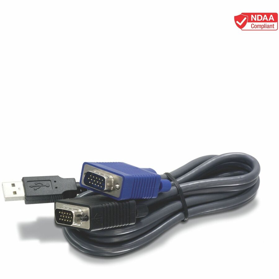 TRENDnet 2-in-1 USB VGA KVM Cable, 1.83m (6 Feet), VGA-SVGA HDB 15-Pin Male to Male, USB 1.1 Type A, Connect Computers with VGA And USB Ports, USB Keyboard-Mouse Cable & Monitor Cable, Black, TK-CU06 ... - TK-CU06 - eCommerce Business Prime