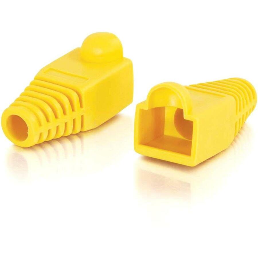 C2G RJ45 Snagless Boot Cover (6.0mm OD) - Yellow - 50pk - Cable Boot - Yellow - 50 Pack - 04756