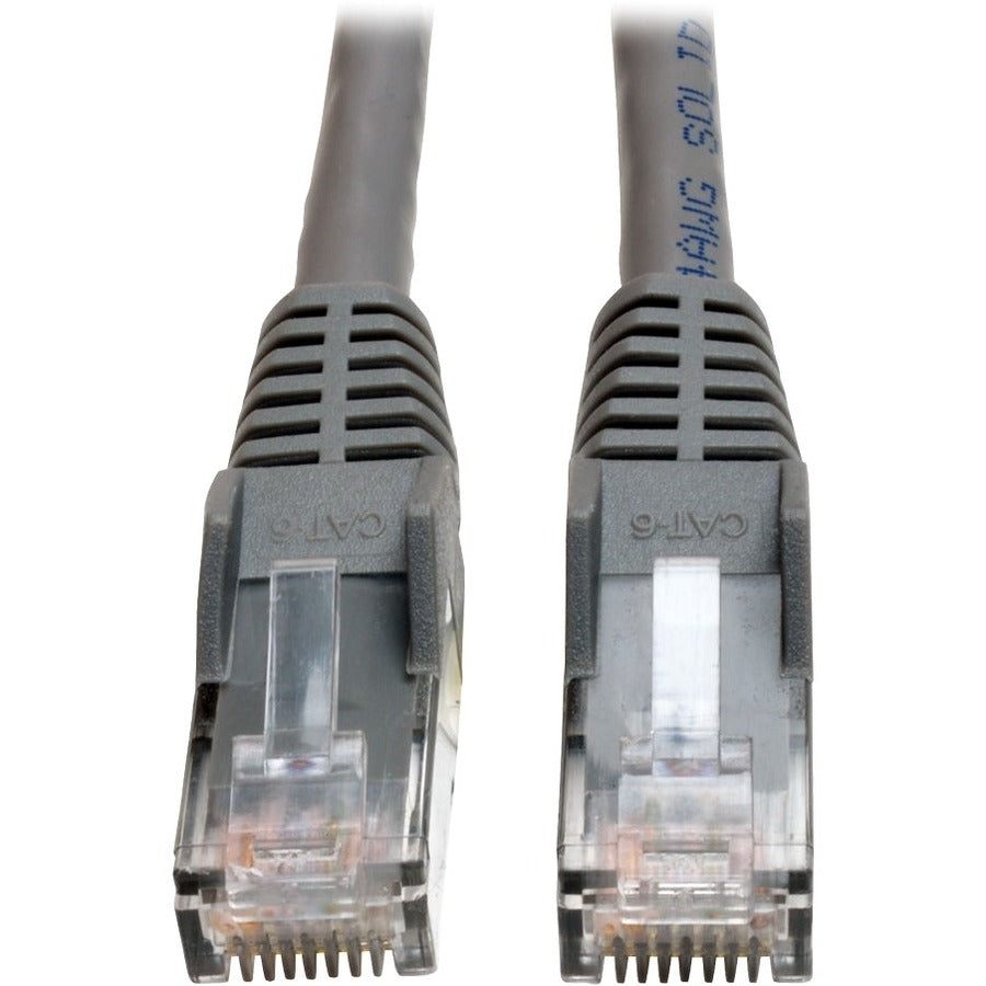 Tripp Lite 100ft Cat6 Gigabit Plenum Snagless Molded Patch Cable RJ45 M/M Gray 100' - 100ft - 1 x RJ-45 Male - 1 x RJ-45 Male - Gray - N201-100-GY-P