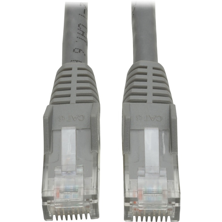 Tripp Lite 1ft Cat6 Gigabit Snagless Molded Patch Cable RJ45 M/M Gray 1' - 1ft - Gray - N201-001-GY