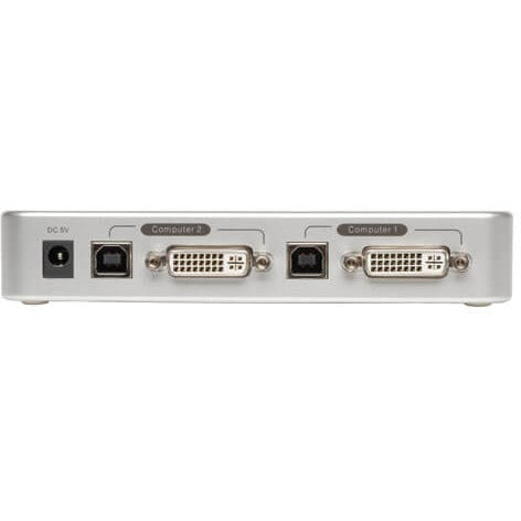 Tripp Lite 2-Port Compact DVI / USB KVM Switch w/ Audio and Cable Kit - 2 x 1 - 2 x DVI-I Monitor - B004-DUA2-K-R