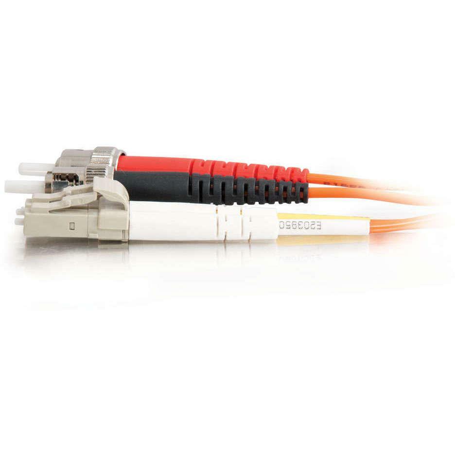 C2G-1m LC-ST 50/125 OM2 Duplex Multimode PVC Fiber Optic Cable - Orange - Fiber Optic for Network Device - LC Male - ST Male - 50/125 - Duplex Multimode - OM2 - 1m - Orange - 37400