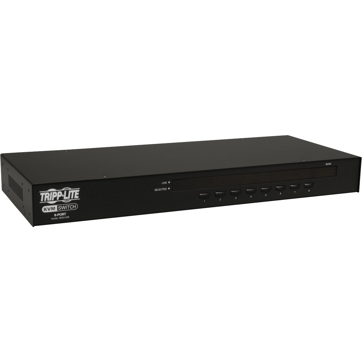 Tripp Lite Rackmount KVM Switch 8-Port / USB / PS2 w/ On Screen Display 1U - 8 x 1 - 8 x HD-15 - 1U - Rack-mountable - B042-008