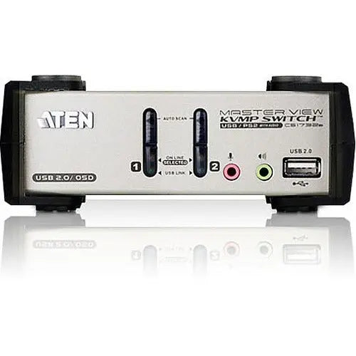 Aten CS1732B 2-Port USB KVMP Switch - 2 x 1 - 2 x HD-15 Keyboard/Mouse/Video - CS1732B - eCommerce Business Prime