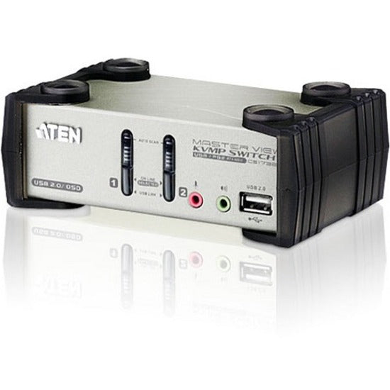 Aten CS1732B 2-Port USB KVMP Switch - 2 x 1 - 2 x HD-15 Keyboard/Mouse/Video - CS1732B