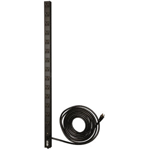 Tripp Lite PDU Basic 120V 15A 5-15R 14 Outlet 5-15P Vertical 0URM - 14 x NEMA 5-15R - 1800VA - Zero U Vertical Rackmount - PDUV15