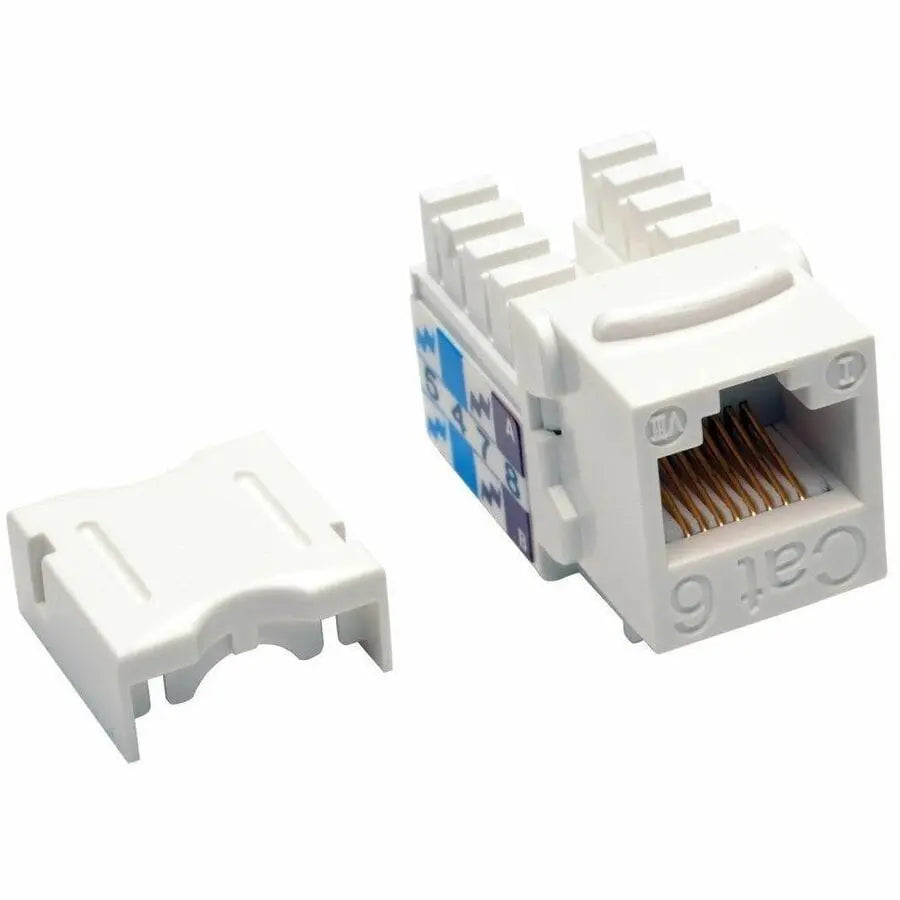 EATON Tripp Lite Cat6 Cat5e 110 Style Punch down Keystone Jack RJ45 White TAA GSA - RJ-45 - N238-001-WH