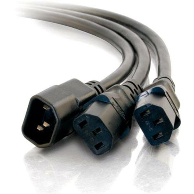 C2G 6ft 1-to-2 Power Cord Splitter - 16 AWG - IEC320C14 to IEC320C13 (2) - 6ft - 29818