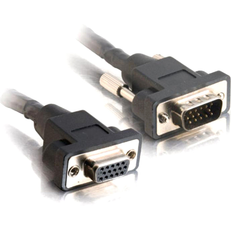 C2G 3ft Panel-Mount HD15 SXGA M/F Monitor Extension Cable - HD-15 Male - HD-15 Female - 3ft - Black - 52094