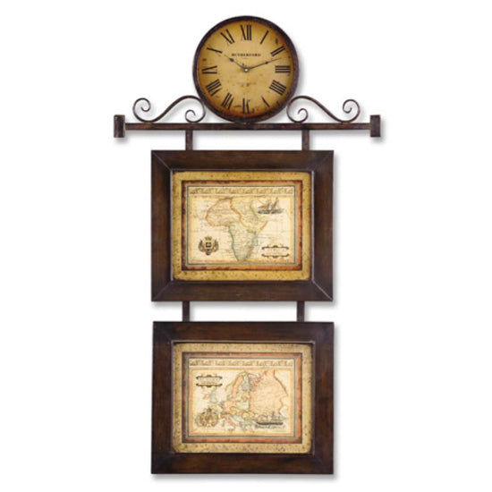 Uttermost Worldly Wall Clock - Analog - Quartz - 50877
