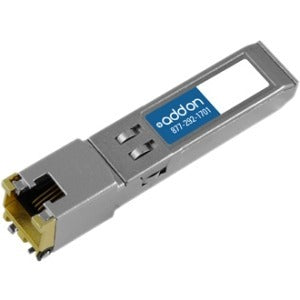 AddOn Cisco SFP-GE-T Compatible TAA Compliant 10/100/1000Base-TX SFP Transceiver (Copper, 100m, RJ-45) - 100% compatible and guaranteed to work - SFP-GE-T-AO
