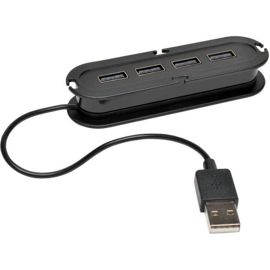 Tripp Lite 4-Port USB 2.0 Mobile Hi-Speed Ultra-Mini Hub w/ Power Adapter - USB - External - 4 USB Port(s) - U222-004-R