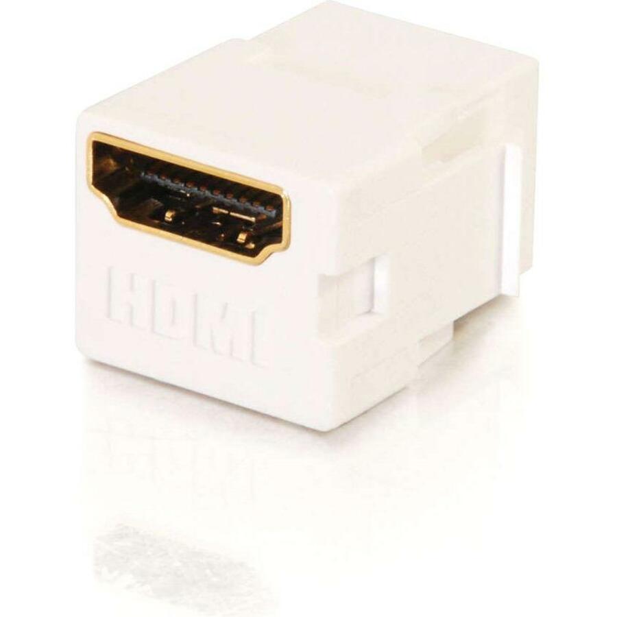 C2G Snap-In HDMI F/F Keystone Insert Module - White - 1 x HDMI Audio/Video - White - 03345