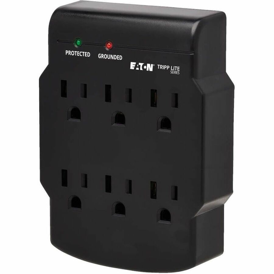 Tripp Lite Surge Protector Wallmount Direct Plug In 120V 6 Outlet 540 Joules Black - Receptacles: 6 x NEMA 5-15R - 540J - SK6-0B