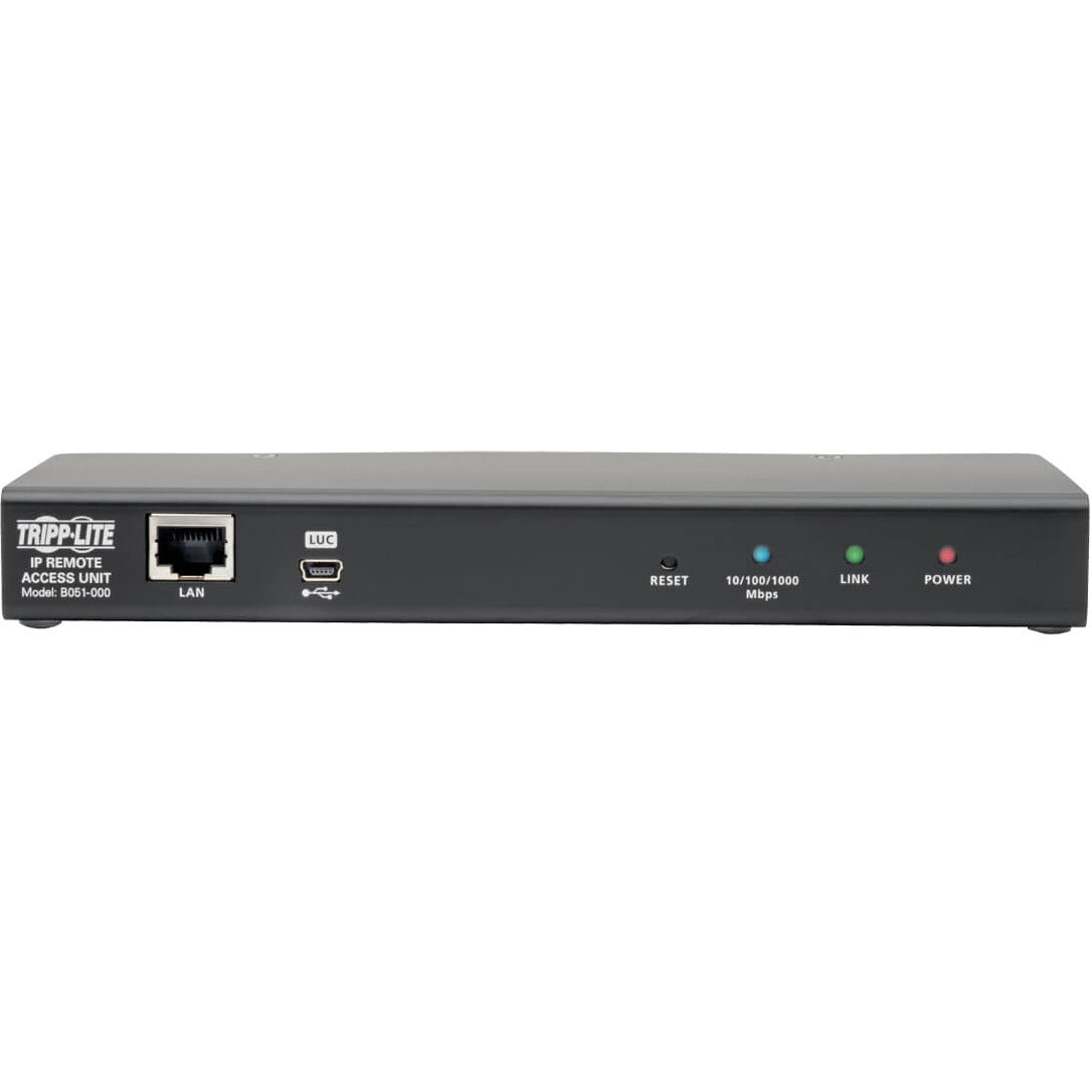 Tripp Lite KVM Server Remote Control External over IP RS-232 Port TAA GSA - 1 x 1 - 1 x Keyboard/Mouse/Video - 0U - Rack-mountable - B051-000