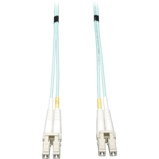 Tripp Lite 25M 10Gb Duplex Multimode 50/125 OM3 Fiber Cable LC/LC Aqua 82ft - LSZH Fiber Patch Cable, (LC/LC) - Aqua, 25M (82-ft.) - N820-25M