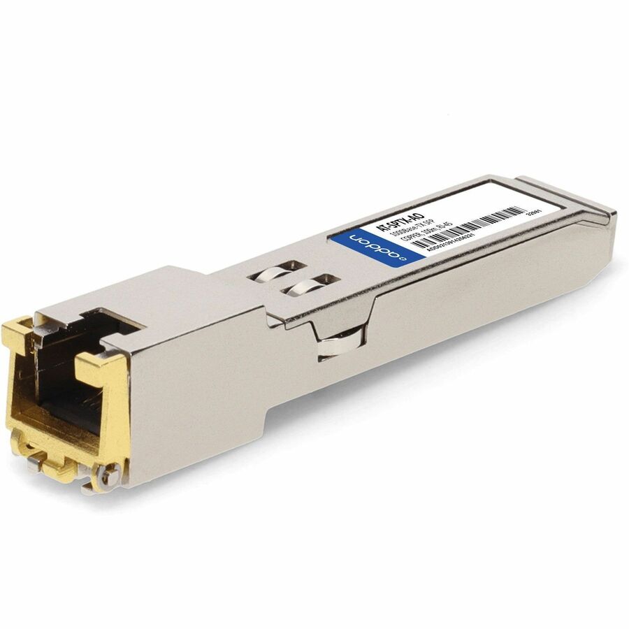 AddOn Allied Telesis AT-SPTX Compatible TAA Compliant 10/100/1000Base-TX SFP Transceiver (Copper, 100m, RJ-45) - 100% compatible and guaranteed to work - AT-SPTX-AO