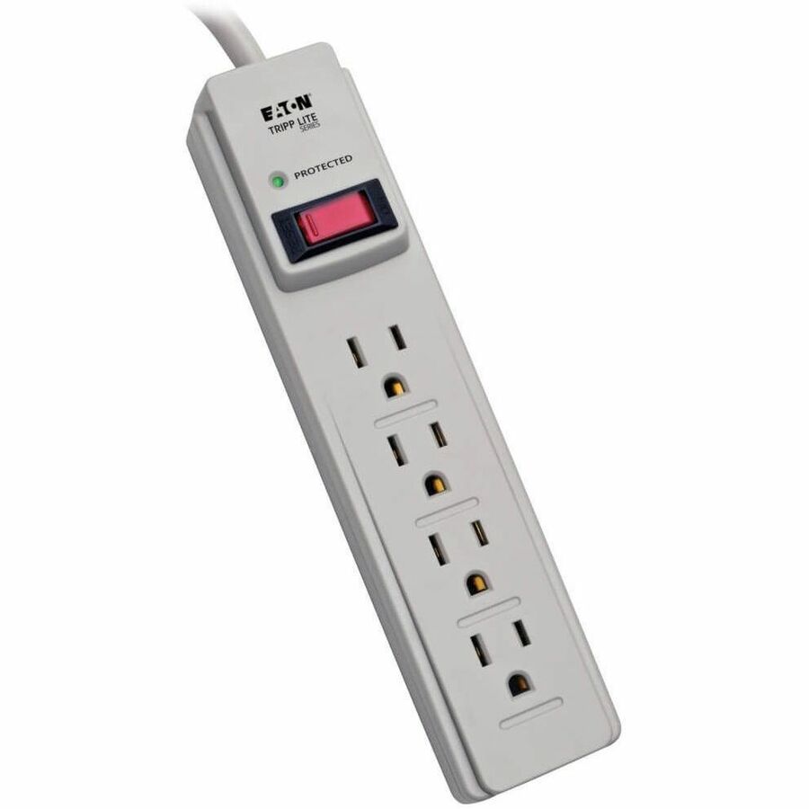 Tripp Lite Surge Protector 4 Outlet 4ft Cord 450 Joule Surge Suppressor - Receptacles: 4 x NEMA 5-15R - 450J - TLP404