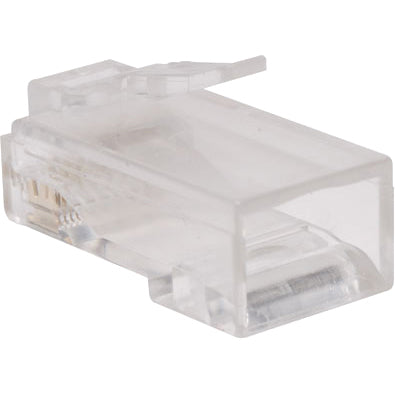 Tripp Lite 100PK Cat6 RJ45 Modular Connector Plug Load Bar Solid / Stranded - 100 Pack - 1 x RJ-45 Network Male - White - TAA Compliant - N230-100