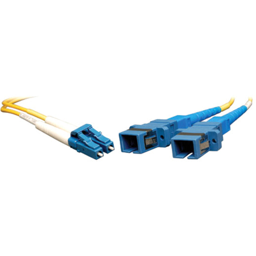 Tripp Lite 0.3M Duplex Multimode Fiber Optic 9/125 Adapter LC/SC M/F 1ft 1' 0.3 Meter - LC Male Network - SC Female Network - 1ft - N458-001-9