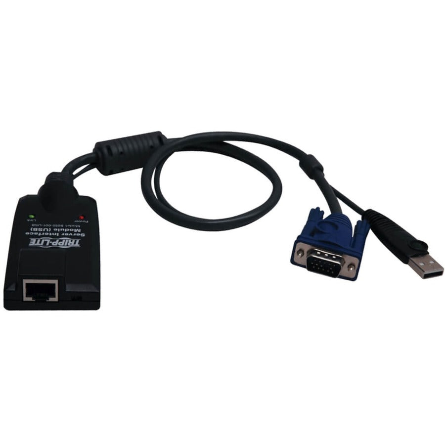 Tripp Lite USB Server Interface Module for B064- Series KVM Switches TAA - RJ-45 Female Network, HD-15 Male VGA, Type A Male USB - B055-001-USB