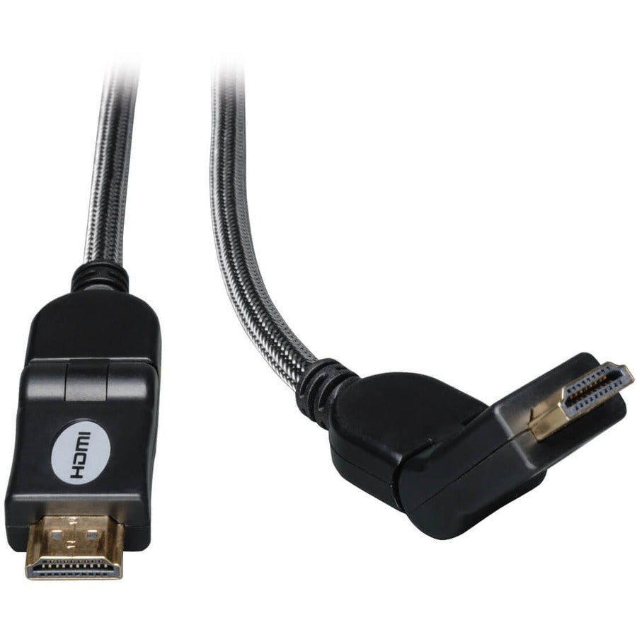 Tripp Lite 10ft High Speed HDMI Cable Digital Video with Audio Swivel Connectors 4K x 2K M/M 10' - HDMI - 10 ft - 1 x HDMI Male - 1 x HDMI Male - Shielding - P568-010-SW