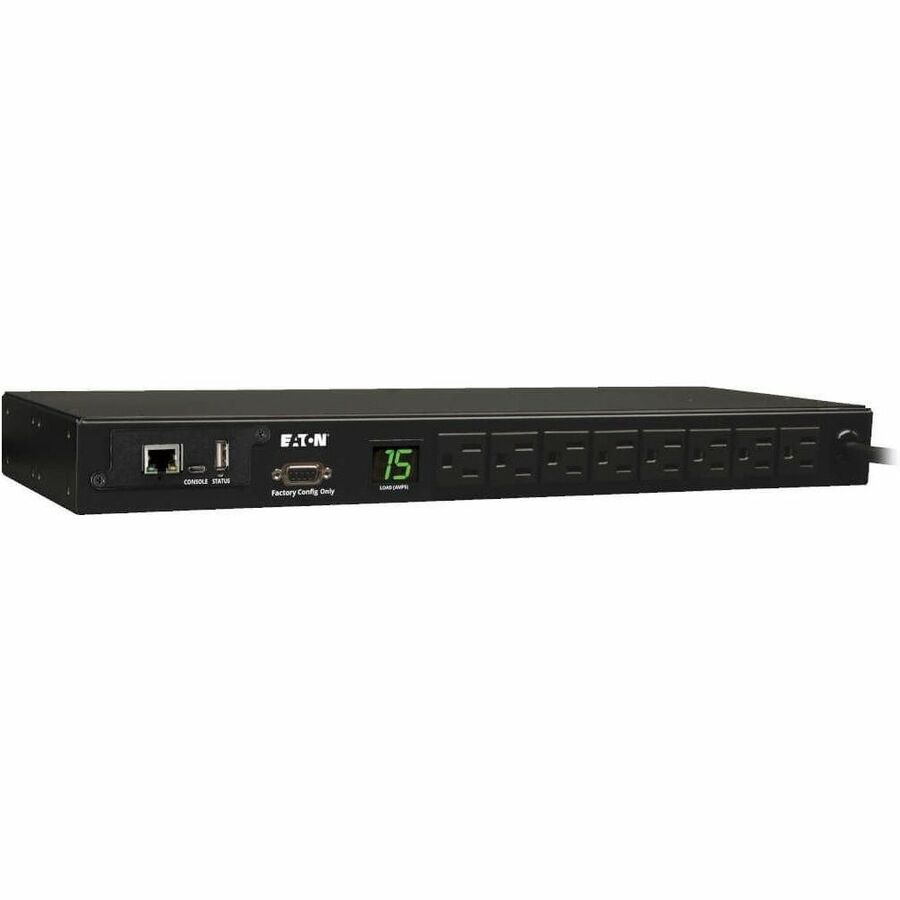 Tripp Lite PDU Monitored 120V 15A 5-15R 8 Outlet 5-15P Horizontal 1URM - 8 x NEMA 5-15R - 1U Horizontal Rackmount - PDUMNH15