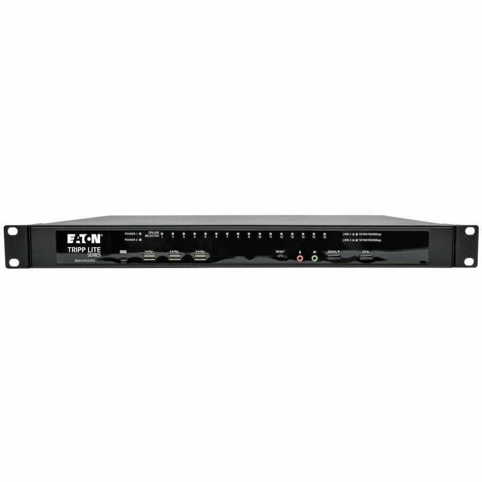 Tripp Lite 16-Port KVM Switch Cat5 Over IP 1 Local 2 Remote User 1U TAA GSA - 16 Computer(s) - 1 Local User(s) - 2 Remote User(s) - UXGA - 1600 x 1200 - 16 x Network (RJ-45) - 2 x PS/2 Port - 2 x USB ... - B064-016-02-IPG