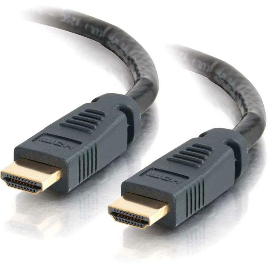 C2G 50ft HDMI Cable - Plenum Rated - High Speed HDMI Cable - M/M - HDMI - 50 ft - 1 x HDMI Male Digital Audio/Video - 1 x HDMI Male Digital Audio/Video - Shielding - Black - 41193