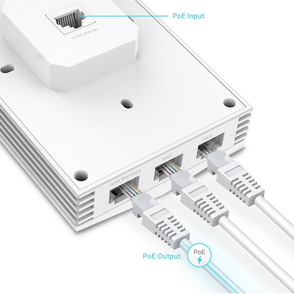 TP-Link Omada AX3000 Wall Plate WiFi 6 Access Point - EAP655-WALL