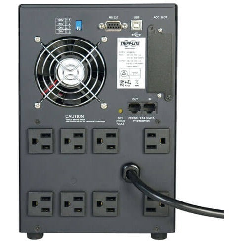 Tripp Lite UPS Smart 1050VA - 1000VA 650W Tower AVR 120V Pure Sine Wave USB DB9 SNMP - 1050VA/650W - 7 Minute Full Load - 8 x NEMA 5-15R - SMART1050SLT